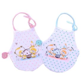 2 Pieces Cotton Baby Belly Band Pink Blue Bear Baby Bibs
