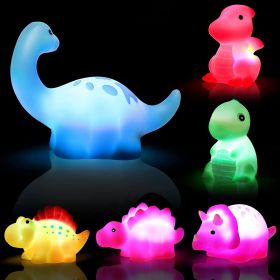6 Pcs/Pack Dinosaur Bath Toys Light-UpFloating Bath Toys Set