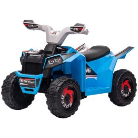 Aosom 6V Electric Toy Car with Forward Backward, Wear-Resistant Wheels for Ages 18-36 Months, Blue