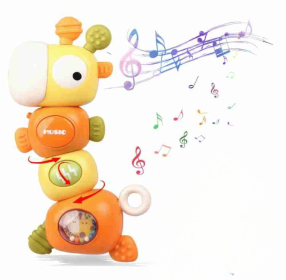 Baby Montessori Sensory Teething Toys for 3-6 6-12 Months, Food Grade Baby Teether, Newborn Infant Rattle Toys