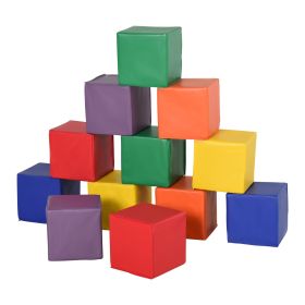 Soozier 12-Piece Soft Foam Play Blocks, Learning & Building Toys for Toddlers & Preschool Kids