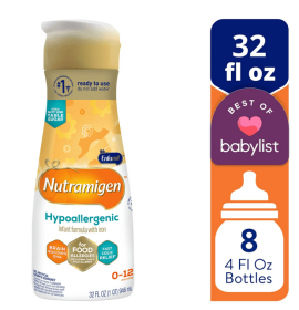 Nutramigen Hypoallergenic Liquid Baby Formula, Colic Relief from Cow's Milk Allergy Starts in 24H, 32 Fl Oz Bottle