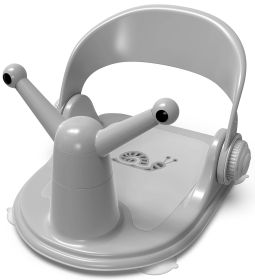 Baby Bath Seat for Sitting Babies Grey Non Slip Baby Bathtub Chair for 6 to 36 Months Comfortable Bath Seat for Infants and Toddlers