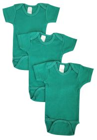 Unisex Baby 3 Pc Onezies (Color: Green, size: large)