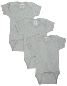 Grey Bodysuit Onezies (Pack of 3) (Color: Grey, size: medium)