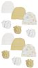Baby Boy, Baby Girl, Unisex Infant Caps and Mittens (Pack of 12)