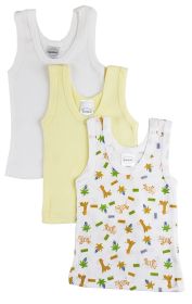 Boys Printed Tank Top Variety 3 Pack (Color: Blue/White/Print, size: Newborn)