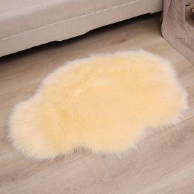 1pc, Fluffy Cloud Plush Rug (Color: Light Yellow, size: 23.62*35.43inch)